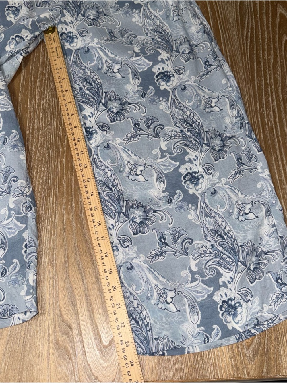 Akkriti by Pantaloons Modal Blue Floral Paisley Wide-Leg Pants Women’s Large - Picture 7 of 10